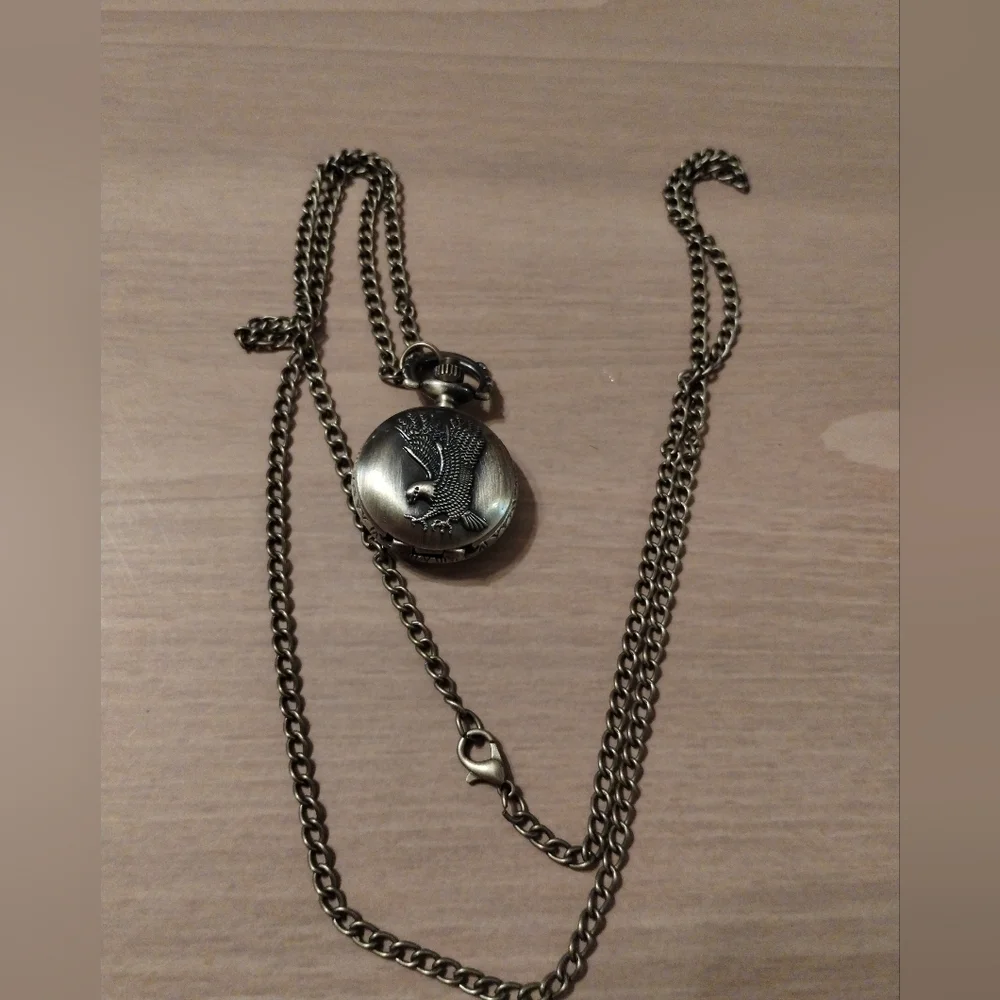 New Men's Mini Pocket Watch with Eagle Design
